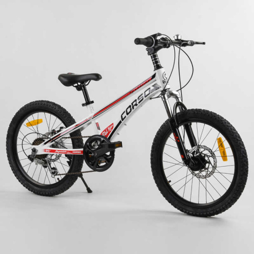 Дитячий спортивний велосипед 20'' CORSO «Speedline» MG-56818 (1) магнієва рама, Shimano Revoshift 7 швидкостей, зібраний на 75% фото 3