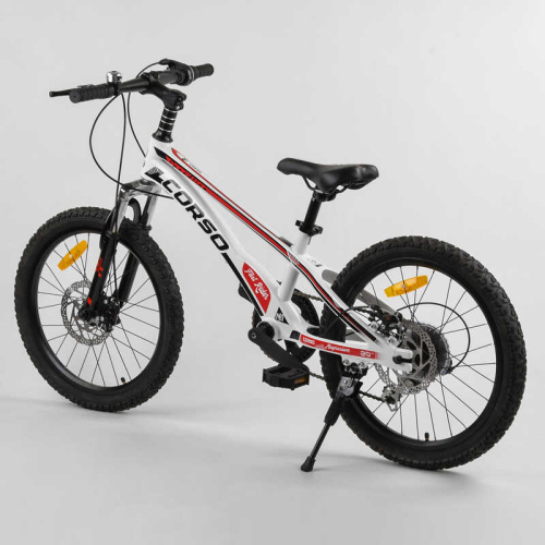 Дитячий спортивний велосипед 20'' CORSO «Speedline» MG-56818 (1) магнієва рама, Shimano Revoshift 7 швидкостей, зібраний на 75% фото 4
