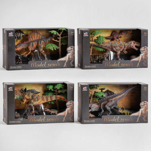 Набір динозавра Q 9899 V 6 (24/2) 4 види, 5 елементів, 3 динозаври, 2 аксесуари, в коробці