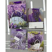 Пакет подарунковий паперовий M "Lavender" 26*32*10см Stenson WW02813-M