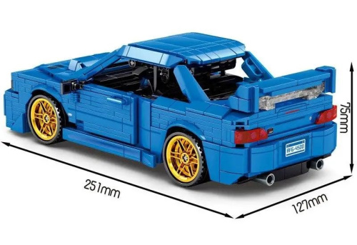 Конструктор дитячий «Спортивний гоночний автомобіль Subaru Impreza WRX STI 22B» SY 8408 ( 75*127*261 мм., 896 детале, 6+, інерційний, синій) фото 4