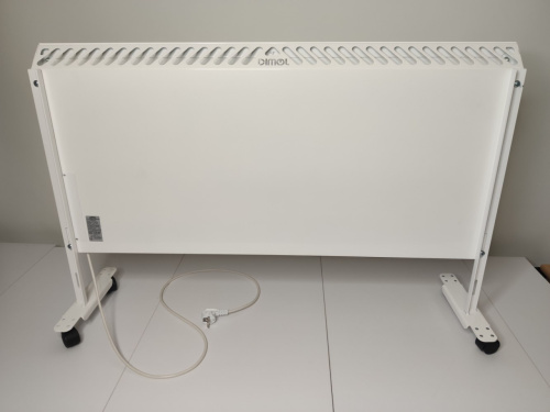 Електрична інфрачервона керамічна панель (обігрівач) Dimol Maxi 055 (1.0 kW, 10-15 кв.м., біла , терморегулятор, 6.5*50*105 см.) фото 4