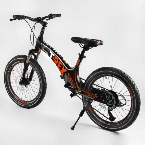 Дитячий спортивний велосипед 20 '' CORSO «T-REX» 70432 (1) магнієва рама, обладнання MicroShift, 7 швидкостей, зібраний на 75% фото 4