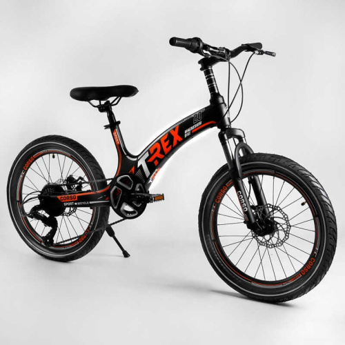 Дитячий спортивний велосипед 20 '' CORSO «T-REX» 70432 (1) магнієва рама, обладнання MicroShift, 7 швидкостей, зібраний на 75% фото 3