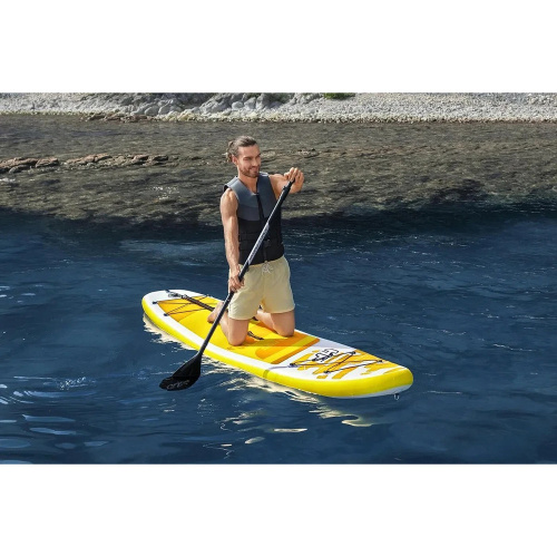 Надувна дошка для серфінгу (SUP-борд) Hydro Force Aqua Cruise 10.6′ BestWay 65348 (12*76*320 см., весло, ліш, насос, сумка, до 120 кг.) фото 11