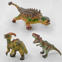 Динозавр музичний великий Q 9899-505 А (36/2) м'який, гумовий, 30-42 см, 3 види, ЦІНА ЗА 1 ШТ