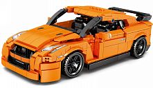 Конструктор дитячий «Спортивний гоночний автомобіль Nissan GTR35» SY 8407 ( 78*130*251 мм., 908 деталей, від 6-ти років, інерційний, помаранчевий)