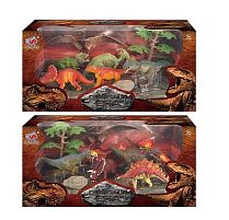 Набір динозаврів Q 9899-227 (12/2) 2 види, 8 елементів, 6 динозаврів, аксесуари, в коробці