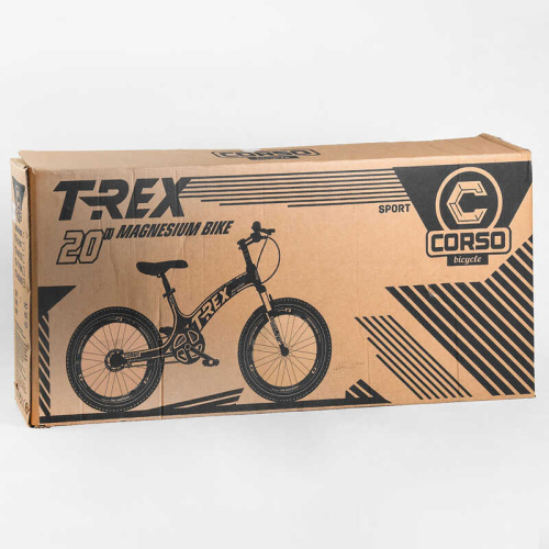 Дитячий спортивний велосипед 20 '' CORSO «T-REX» 70432 (1) магнієва рама, обладнання MicroShift, 7 швидкостей, зібраний на 75% фото 2