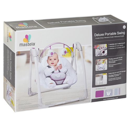 Крісло-шезлонг для немовлят з електро-заколисуванням Mastela 6505 (механізм гойдання: маятник) фото 6