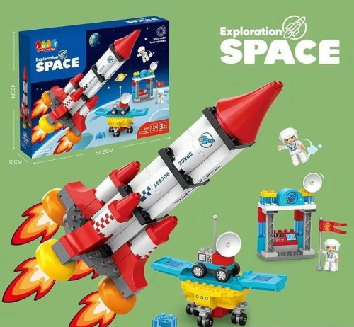 Конструктор дитячий «Дослідження космосу» Jun Da Long Toys 5455 (10*42*54 см., 126 деталей, від 3-х років) фото 2