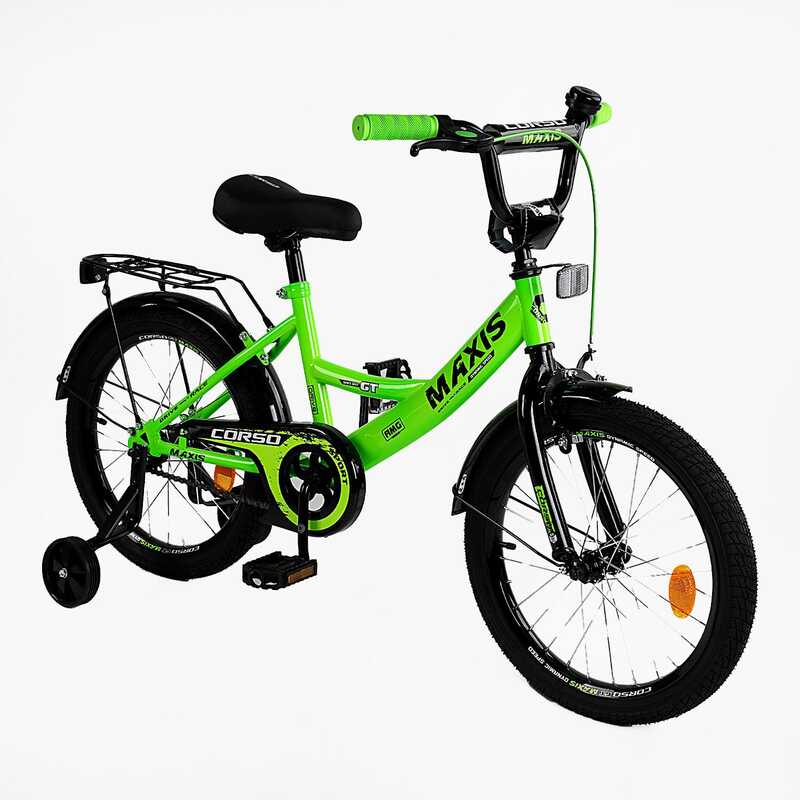 Велосипед дитячий двоколісний 20" Corso MAXIS CL-20457 ручне гальмо, дзвіночок, додаткові колеса, ЗІБРАНИЙ НА 75%, в коробці