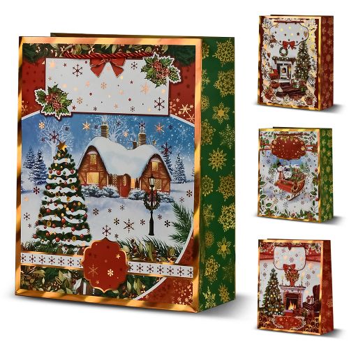 Пакет новорічний паперовий M "New Year's Eve" 26*32*10см Stenson R33024-M
