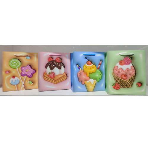 Пакет подарунковий паперовий M "Sweets 3D" 26*32*12см Stenson R33097-M
