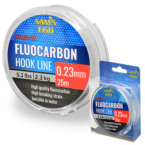 Лиска "100% Fluocarbon" 25м*0.23мм Sams Fish (SF24152-23)
