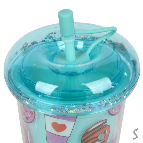 Склянка з кришкою та трубочкою "Sweets" 450мл Stenson R37485 фото 2