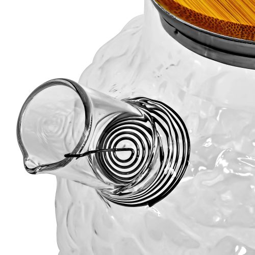 Заварник- графін  "Bubbles" 1.0л з пружиною-ситом та бамбуковою кришкою Stenson R92930 фото 3