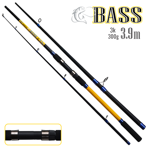 Спінінг короповий штекерний "Bass" 3.9м 300г 3к Sams Fish (SF24192-3.9)