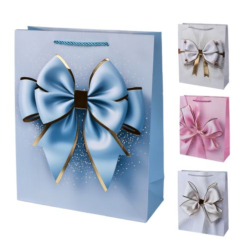 Пакет подарунковий паперовий S "Super bow" 18*23*10см Stenson R33217-S