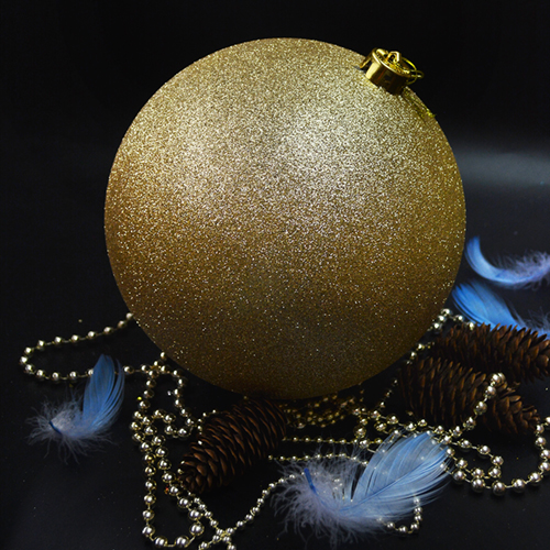 Ялинкова прикраса з блістками 20см 1шт/уп Stenson (8582G) фото 2