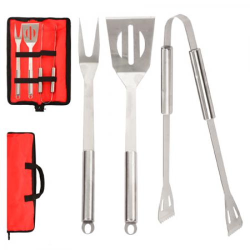 Барбекю-набір в чохлі (вилка, лопатка, щипці) Stenson MH-0915