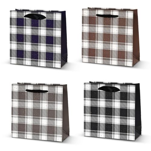 Пакет подарунковий паперовий S "Checkered" 18*23*10см Stenson R94995-S