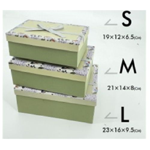 Коробка подарункова "Ornament" 3шт/наб 23*16*10/21*14*8/19*12*7см Stenson R33290G