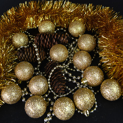 Ялинкові кульки 5см "Блискітки" 150шт/уп Stenson 9192G-5 фото 2