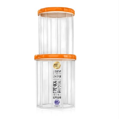 Контейнери для сипучих продуктів з різьбою 2пр/наб 1арк/1.5л d12.5*15.5см Stenson (NP-85о)