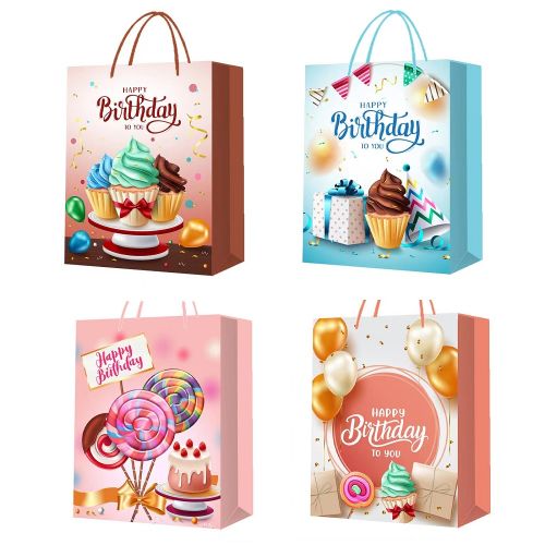 Пакет подарунковий паперовий M "Happy birthday" 26*32*10см Stenson R96986-M фото 2