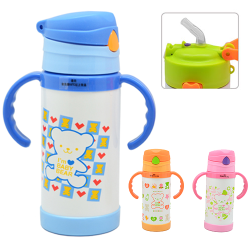 Термос-поїлка дитячий "Звірята" з ручками 350мл Stenson MT-3451