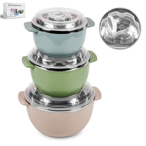 Миски з кришками SS 6пр/наб 0.8/1.6/2.4л Stenson R93663