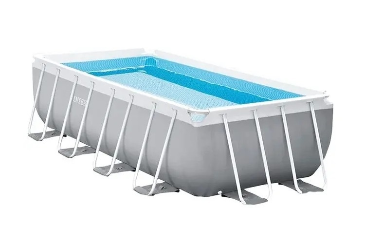 Каркасний басейн Intex 26792 (107*244*488 см., об'єм: 10874 л., картриджний фільтр-насос 3785 л/год, драбина, тент, підстилка, серія: Prism Frame) фото 3