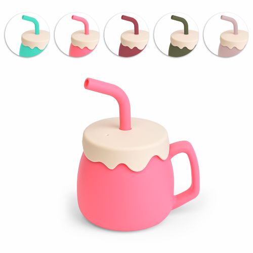 Чашка-поїлка силіконова з соломинкою "Глечик" 2в1 12.5*11*8см Stenson MA-4914