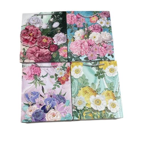Пакет подарунковий паперовий L "Flowers 3D" 31*40*12см Stenson R34427-L