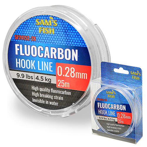 Лиска "100% Fluocarbon" 25м*0.28мм Sams Fish (SF24152-28)