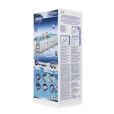 Каркасний басейн Bestway 56465 (122*274*549 см, об'єм:14812 л, картр.фільтр-насос 5678 л/год, дозатор хлору,драбина,тент, серія: PowerSteel) фото 13