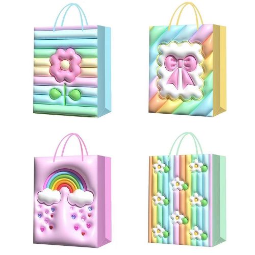 Пакет подарунковий паперовий S "Rainbow 3D" 18*23*10см Stenson R96980-S фото 2