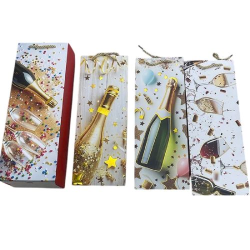 Пакет подарунковий паперовий під пляшку "Party" 13*8.5*36см Stenson R34514