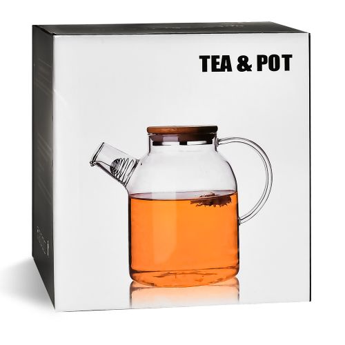 Графін скляний з кришкою 1.8л Stenson R92908 фото 5