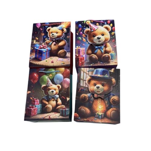 Пакет подарунковий паперовий S "Teddy 3D" 18*23*10см Stenson R99700-S