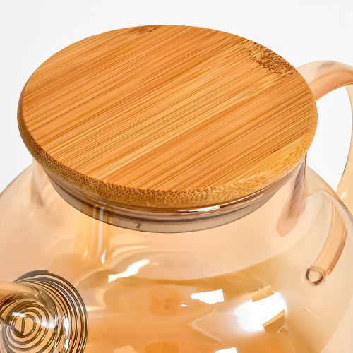 Заварник-графін з пружиною-ситом та бамбуковою кришкою 800мл Stenson R92912 фото 4