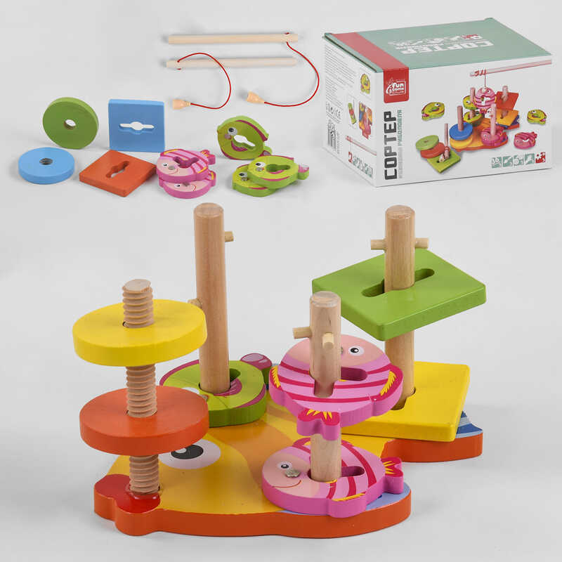 Дерев'яна іграшка 61639 "4FUN Game Club Wood", магнітна рибалка, в коробці
