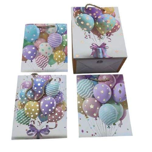 Пакет подарунковий паперовий L "Balloons" 30*41.5*12см Stenson R98343-L