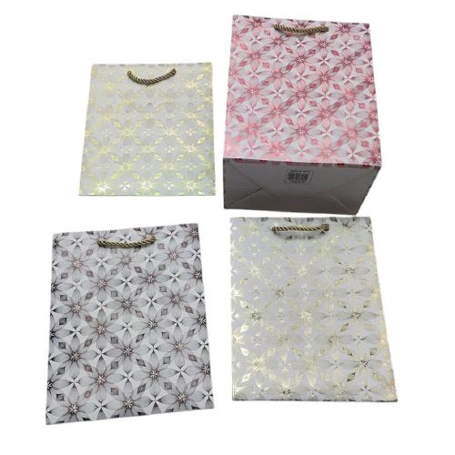 Пакет подарунковий паперовий S "Floral pattern" 18*23*10см Stenson R98448-S