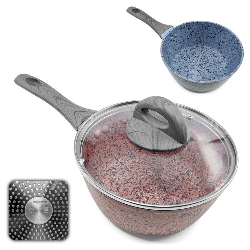 Сотейник з кришкою литий "Granite" інд. дно 2.3л Stenson 10377-20