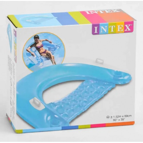 Крісло надувне для плавання Intex 58859 (99*152 см, 5 кольорів, ручки, підсклянник, вік 8+, до 80 кг) фото 11