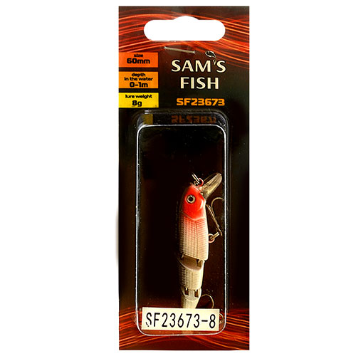Воблер трискладовий 60мм 10шт/уп Sams Fish (SF23673-8)