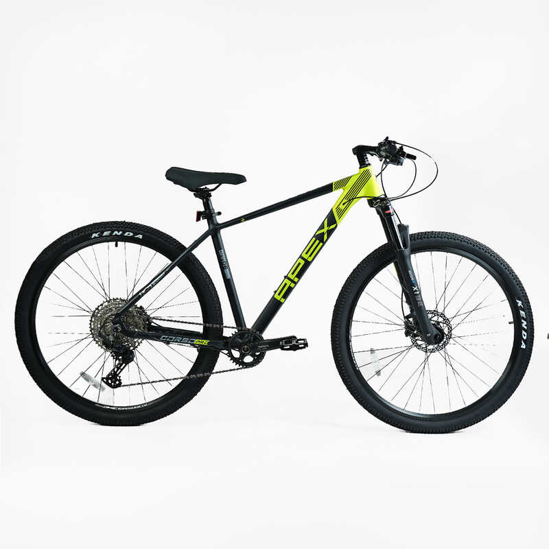 Велосипед Спортивний Corso "APEX" PX-29007  рама алюмінієва 19``, обладнання Shimano Deore 12 швидкостей, вилка Santour повітряна, зібран на 75%