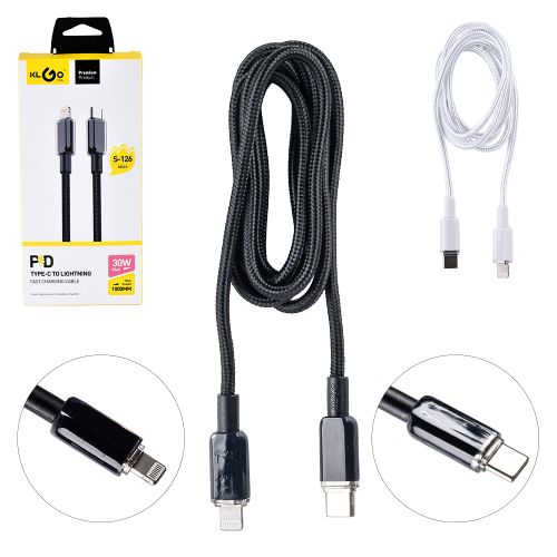 Кабель KLGO Type-C to Lightning PD 30W 1.0м Stenson WL-1426
